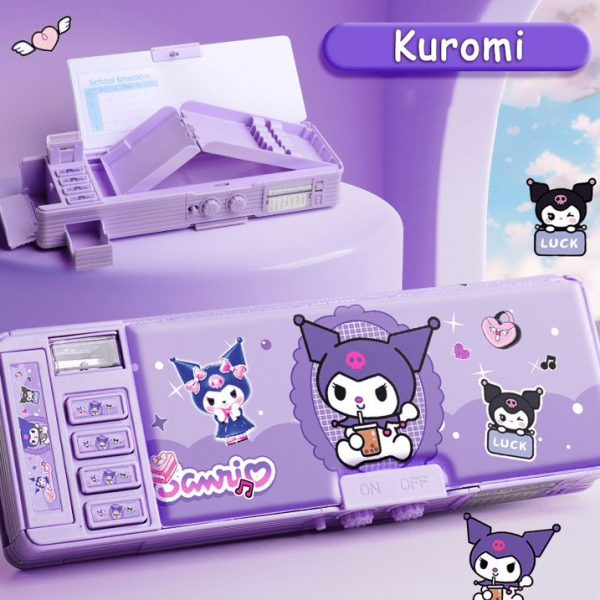 Sanrio Kuromi Multifunction Pencil Case Large Capacity Pencil Box